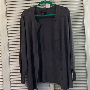 Lane Bryant Charcoal Knit cardigan size 22/24